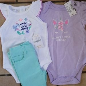 3 pc NWTs Baby Girl 0-3 months